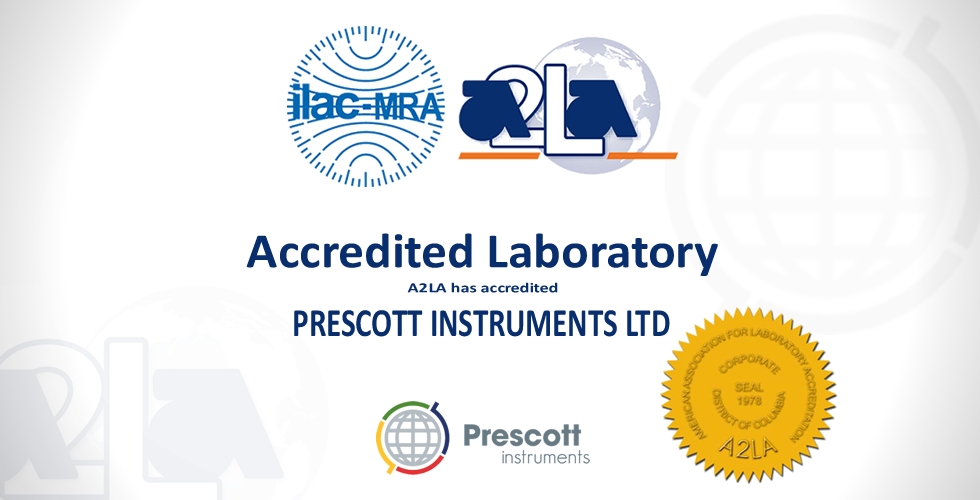 A2LA Accreditation Rubber Testing Instruments Prescott Instruments